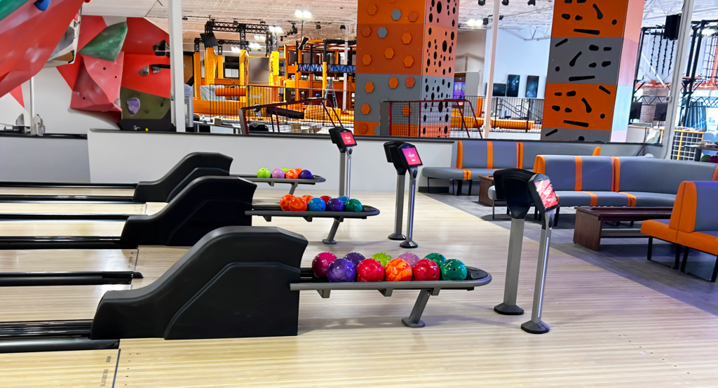 new above ground ball return system for bowling centers